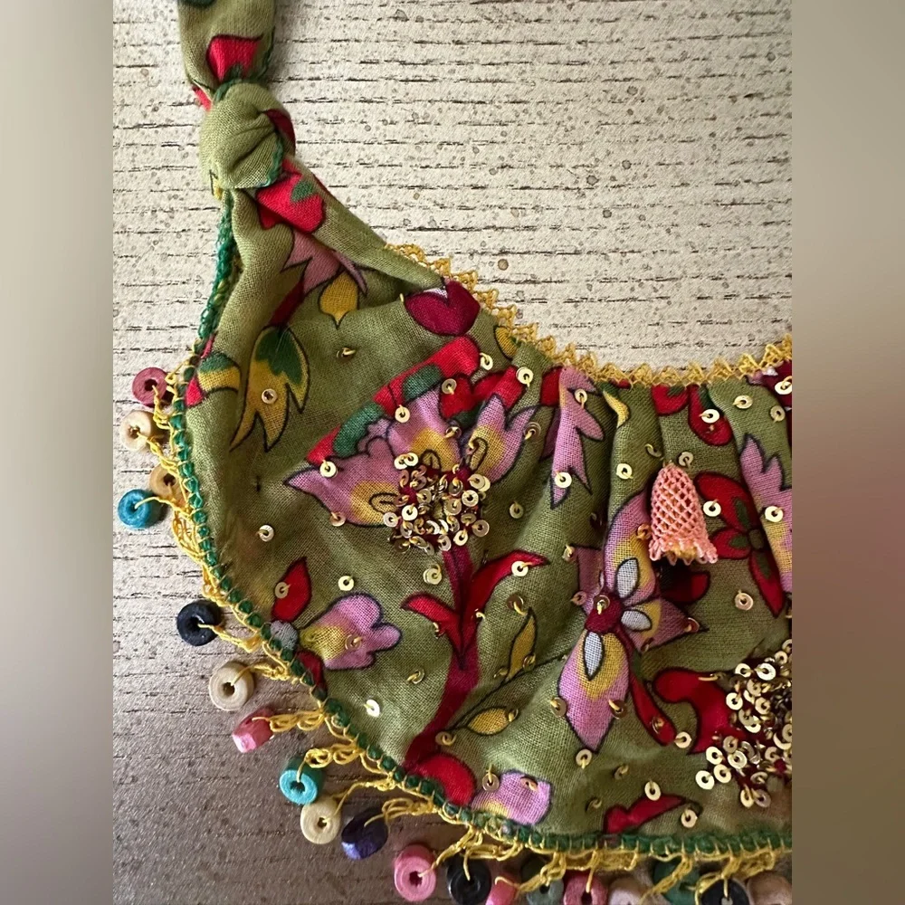 🛍️SALE🛍️ Handcrafted Boho Style Bib Collar One of a Kind Statement Necklace - Picture 5 of 10